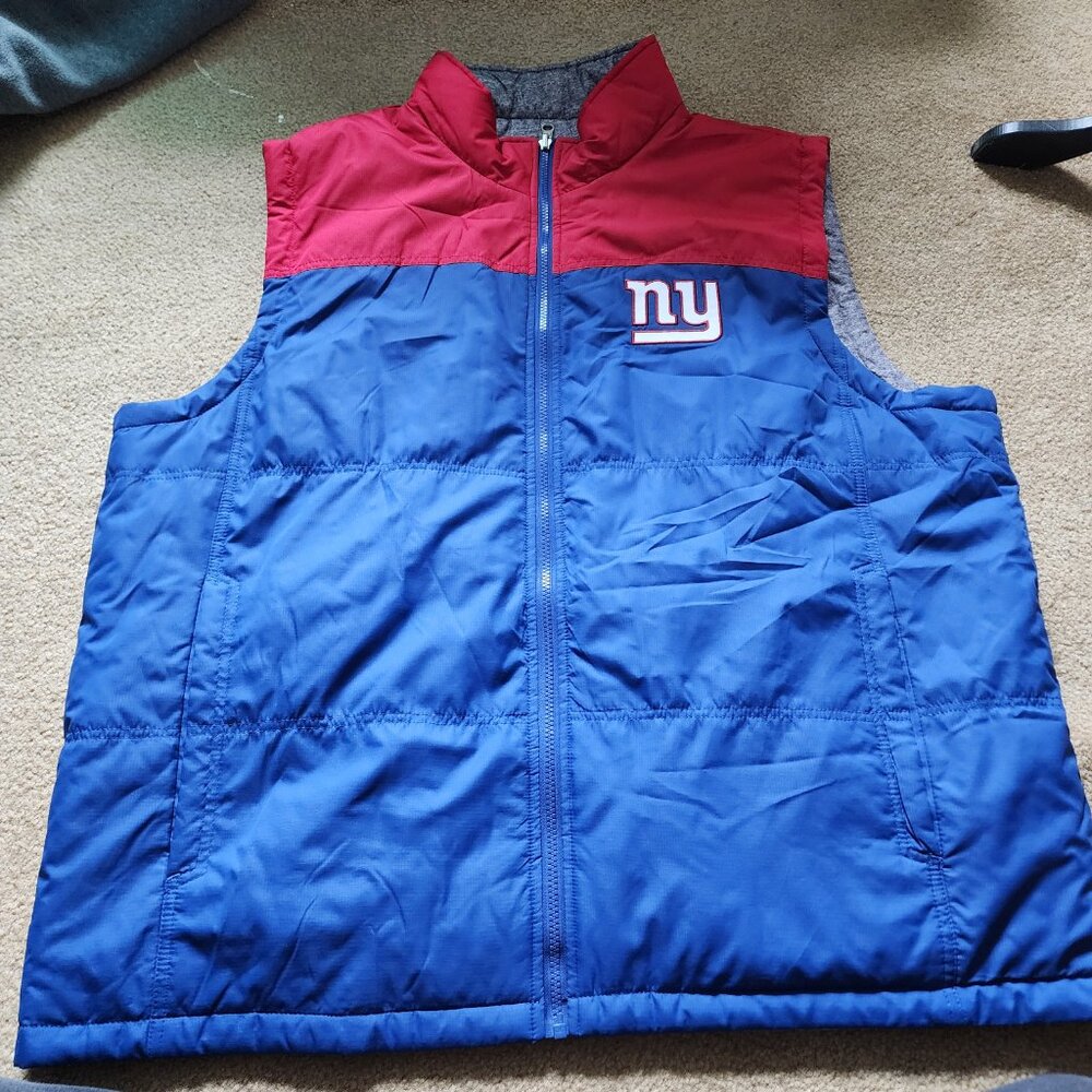 NWOT, Authentic NFL, New York Giants, Men's, Reversible Vest (GIII)